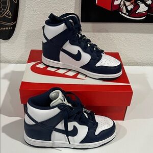 Nike Dark Blue and White High-Tops